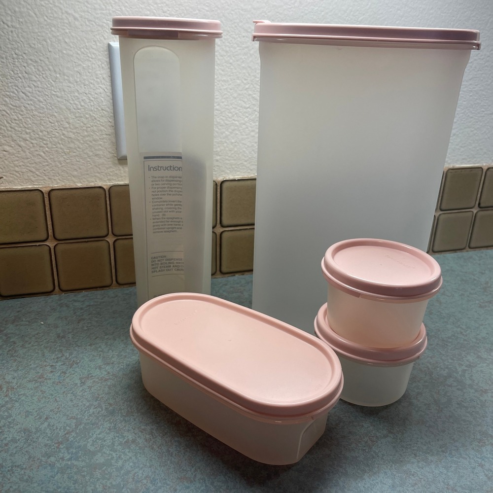 Vintage Tupperware 5 Piece Set of Modular Mates Ovals & Circ